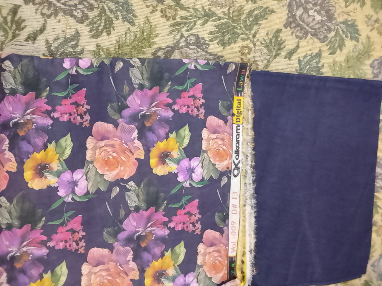 🌺 2 Piece Unstitched Lawn – Blossom Design Suit