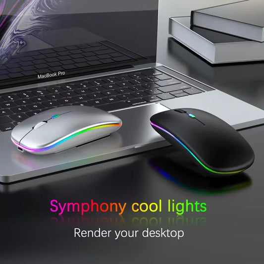 Bluetooth Mouse Rechargeable Wireless Computer Laptop Optical Mouse