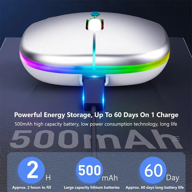 Bluetooth Mouse Rechargeable Wireless Computer Laptop Optical Mouse